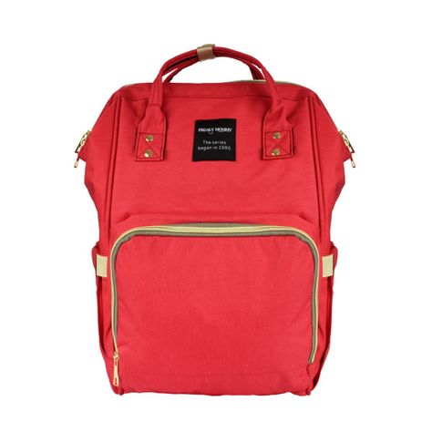 Mochila Maternal Pañalera Bebé Freaky Mommy Roja-0