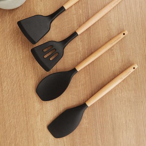 Set 12 Utensilios Cocina Silicona Negro Simplit-4
