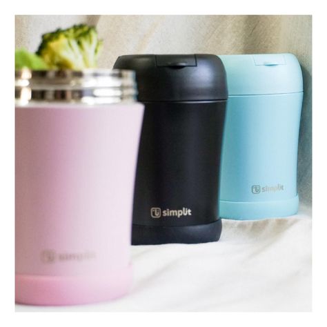 Termo Comida 400ml Negro Cuchara Acero Inox Simplit-6