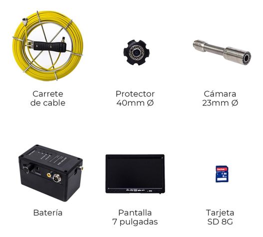 Cámara de Inspección Baroscopio con Sonda 20 Mts TP9200-3