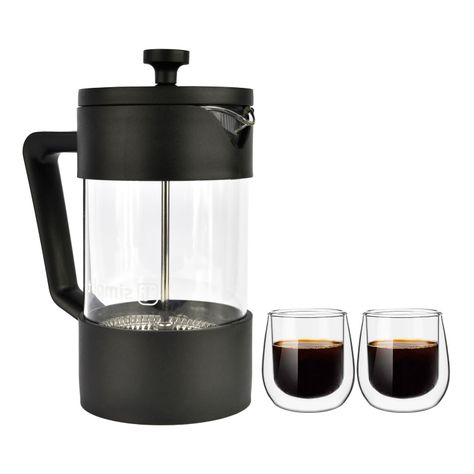 Pack Cafetera Francesa 600ml + Set 2 Tazas 80ml Simplit-1
