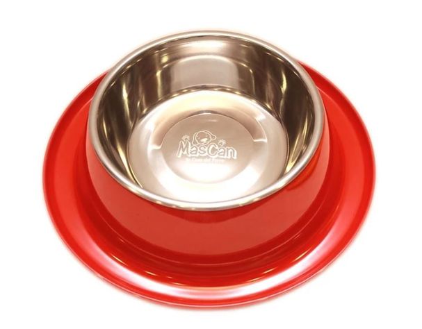 Plato Melamina Anti-hormigas Rojo Para Perro S Mascan-0