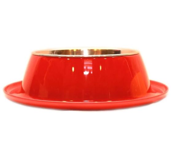 Plato Melamina Anti-hormigas Rojo Para Perro S Mascan-1