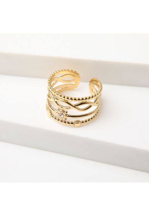 Anillo  19v69 Dorado Mujer STR445-0