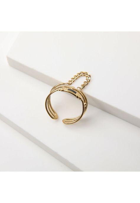 Anillo  19v69 Dorado Mujer STR088-1
