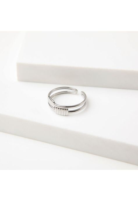 Anillo  19v69 Plateado Mujer STR222-1