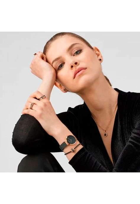 Aros Bering Negro Mujer-1