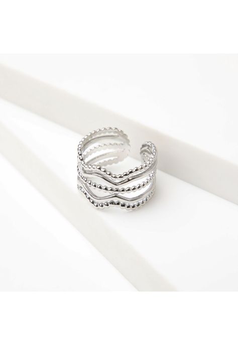 Anillo  19v69 Plateado Mujer STR348-1