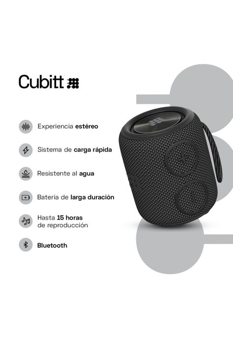Parlante Cubitt CT-PWGO1 Unisex Negro-2