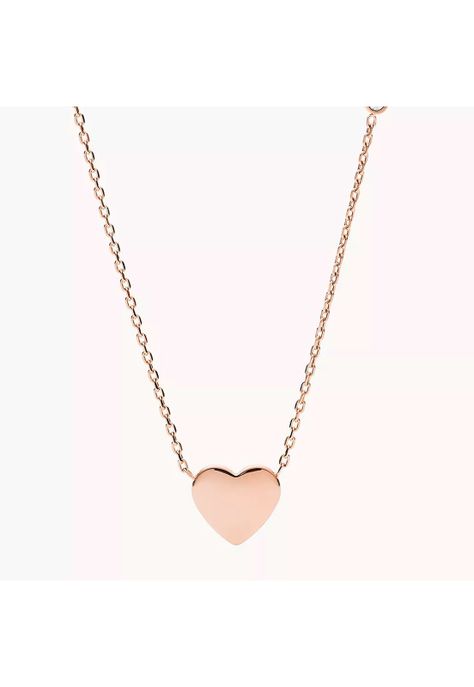 Collar Fossil Oro Rosa Mujer-0