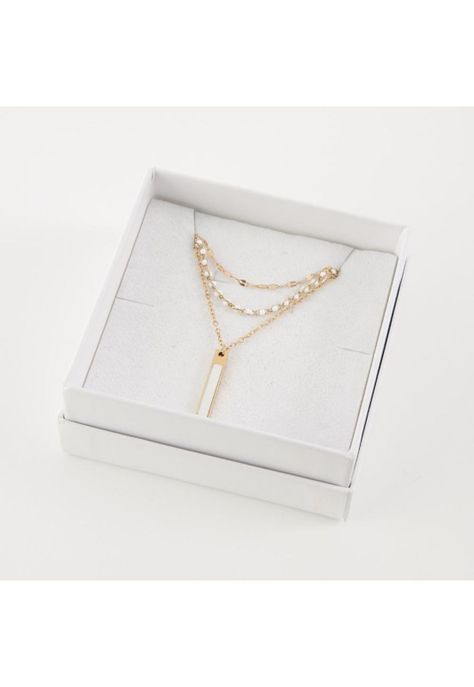 Collar Doble 19V69 Italia Dorado Mujer STNE480-1