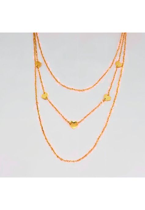 Collar Doble 19V69 Italia Dorado Mujer STNE112-0