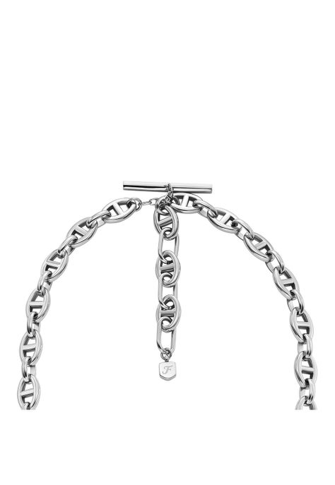 Collar Fossil  JA7242040 Plateado Mujer-2
