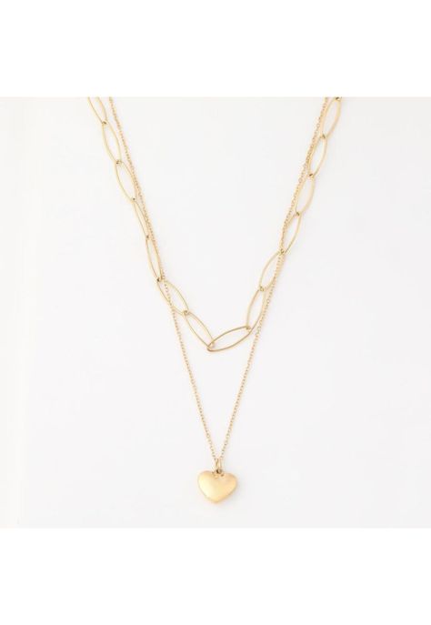 Collar Doble 19V69 Italia Dorado Mujer STNE206-0