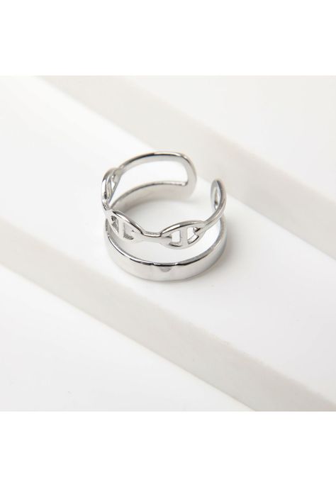 Anillo  19v69 Plateado Mujer STR281-1