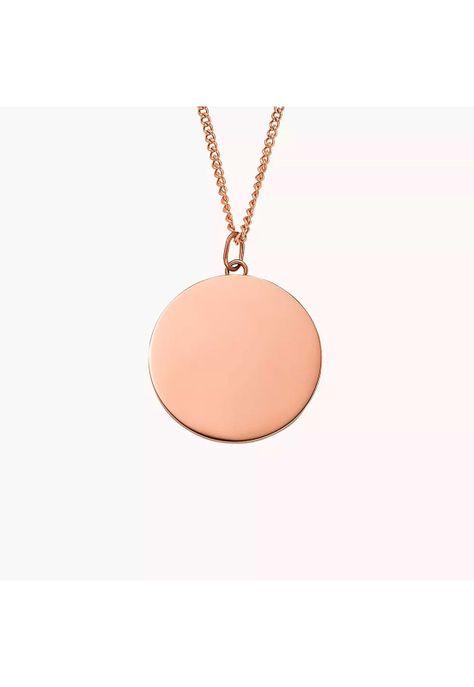 Collar Fossil Oro Rosa Mujer-0