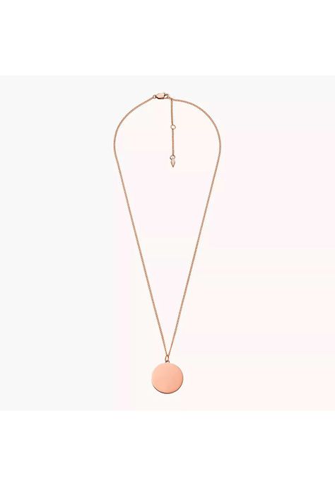 Collar Fossil Oro Rosa Mujer-1