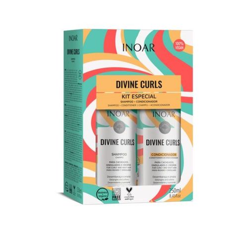 Kit Duo Shampoo Y Acondicionador Divine Curls Inoar 250ml-0