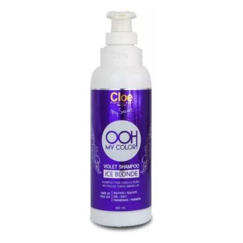 Cloe Shampoo Violet Ice Blonde Cabello Rubio 400ml-0
