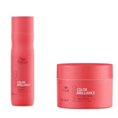 Set Shampoo Wella 250ml+ Mascara 150ml Color Brilliance-0