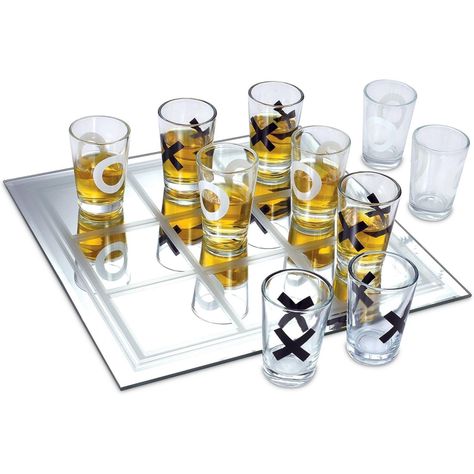 Juego de Shot Gato Tik Tac Toe 9 vasos Chupito-0
