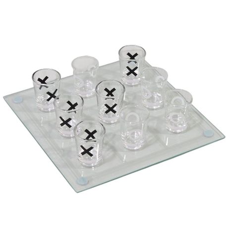 Juego de Shot Gato Tik Tac Toe 9 vasos Chupito-1