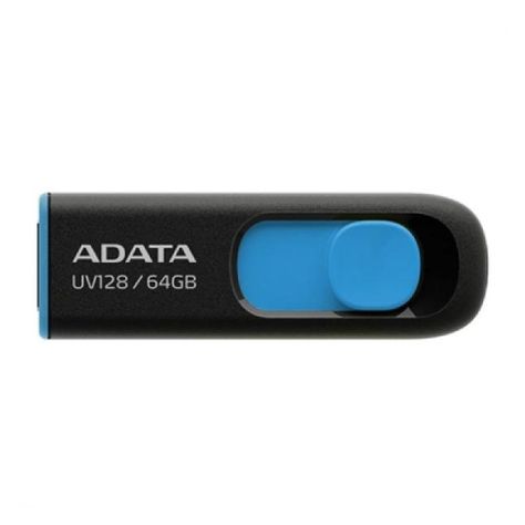 Pendrive Adata UV128 64gb 3.2 Gen 1 Negro/Azul Retráctil-0