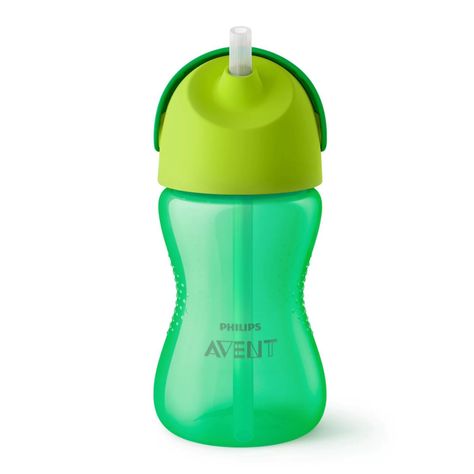Vaso Bombilla Flexible 300ml Avent Dino Verde 12m+ SCF798/01-0