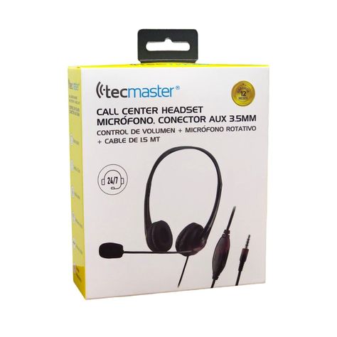 Auriculares Call-Center Micrófono 3.5mm Tm100561 Tecmaster -4