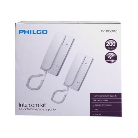 Kit 2 Citofonos Punto a Punto Philco Intercomunicador-1