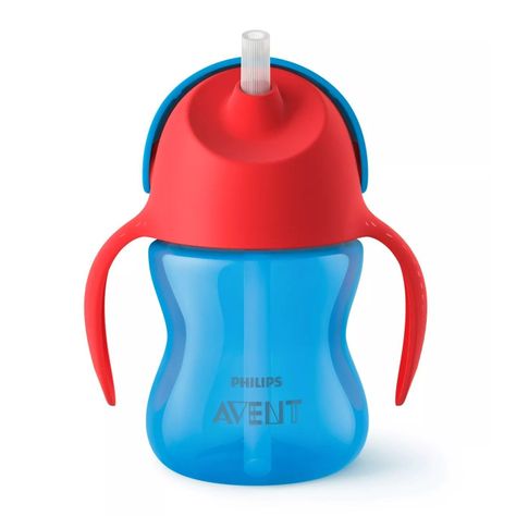 Vaso Bombilla Flexible 200ml Avent Dino Azul 9m+ SCF796/01-0