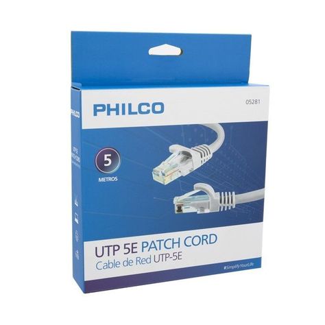 Cable de Red 5 Metros Upt Cat 5e Philco-3