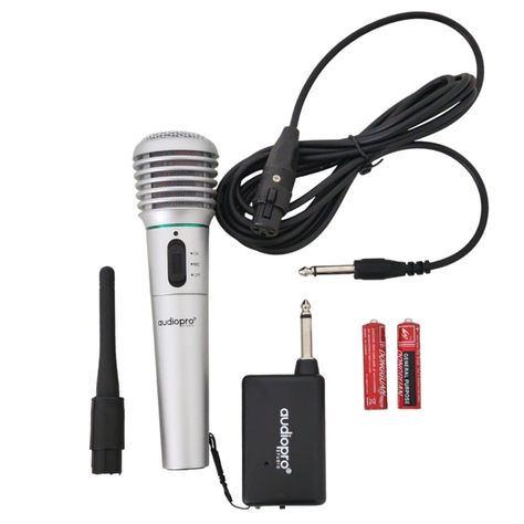 Micrófono Karaoke inalámbrico / Cable Audiopro AP02091-3