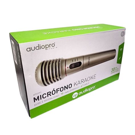 Micrófono Karaoke inalámbrico / Cable Audiopro AP02091-6
