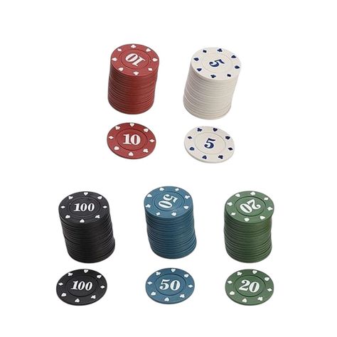 Juego de 100 Fichas de Póquer en 5 Colores 12045-1