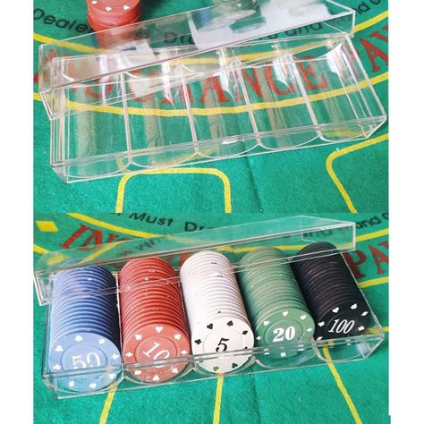 Juego de 100 Fichas de Póquer en 5 Colores 12045-5