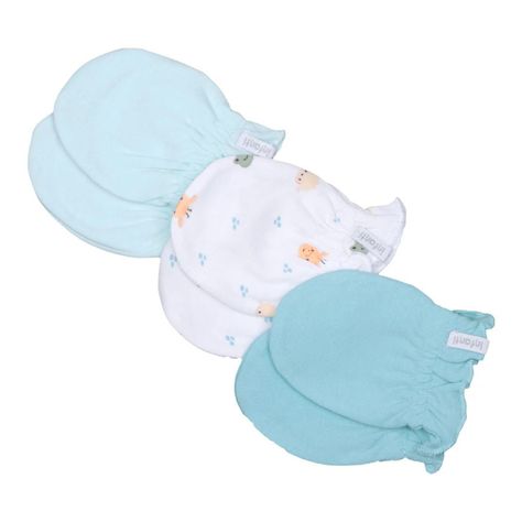 Pack 3 Mitones Algodón para Bebe Infanti Niño-0