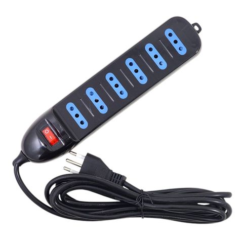 Alargador Eléctrico 6Pos 3mt Switch Tm-800100bk Tecmaster-1