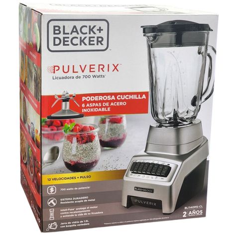 Licuadora Black+Decker 700Watt 1.5lts 6 Aspas BL1140MS-CL-7