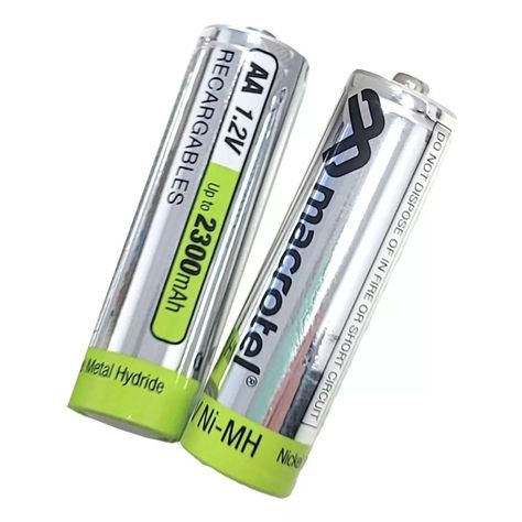 Pack 2 Pilas Recargables AA 1.2v Macrotel 2300mha-1