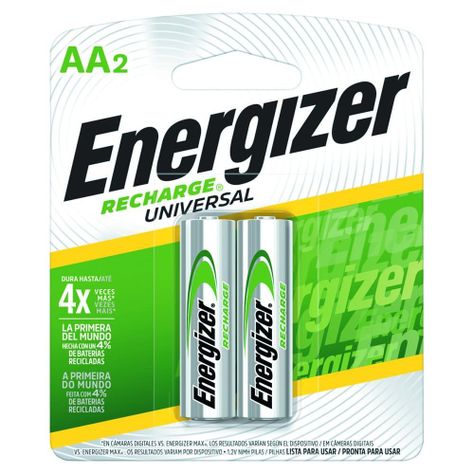 Pack 2 Pilas AA Recargables Energizer 2000mha-0
