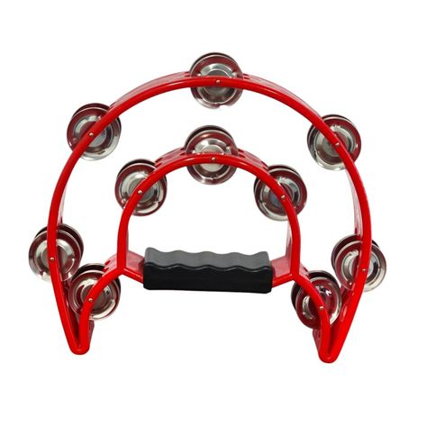 Pandero Musical Media Luna Hendrix Rojo 20x20 cm-0