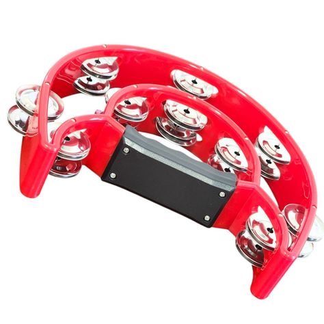 Pandero Musical Media Luna Hendrix Rojo 20x20 cm-1