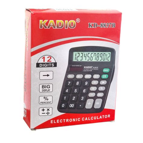 Calculadora Kadio KD-8837B de 12 Dígitos 11035-3