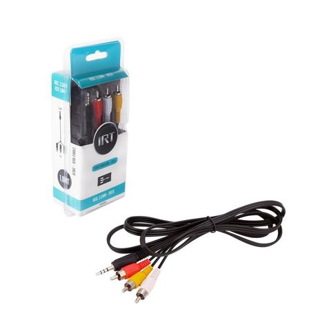 Cable Audio y Video Plug 3.5 a 3 RCA 1.8 Metros IRT-0