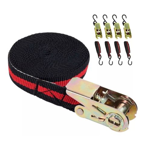 Set 4 Eslinga Correa Plana Linga 25mm 4,5mts 10961-0