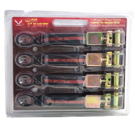 Set 4 Eslinga Correa Plana Linga 25mm 4,5mts 10961-6