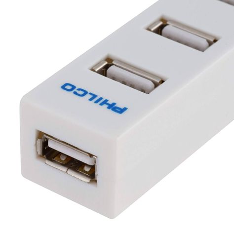 Mini Hub USB 2.0 Philco Blanco 4p-2