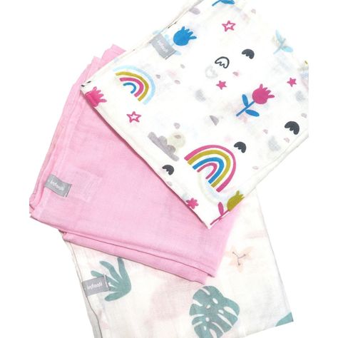 Pack 3 Tutos Bebe Infanti Rosa 75x75cm -0