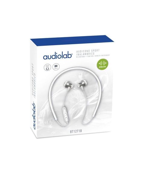 Audifonos Sport Bluetooth Audiolab Blanco-1